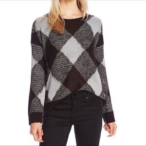 Vince Camuto Textured Argyle Sweater